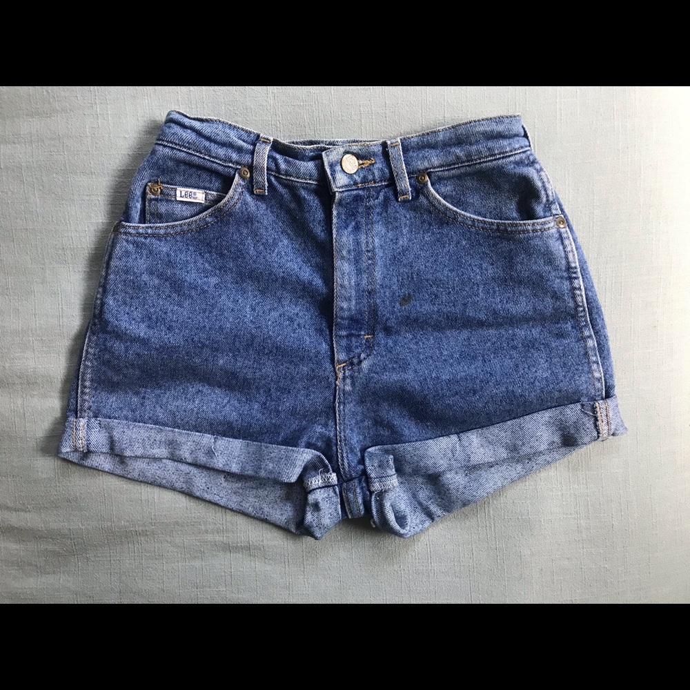 Lee High rise denim shorts
